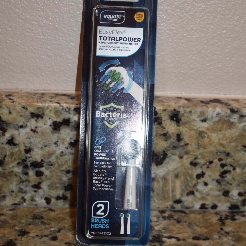 Equate EasyFlex Total Power Replacement Brush Heads - 2 Brush Heads
